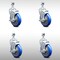 Service Caster 5 Inch SS Blue Polyurethane Swivel 12mm Threaded Stem Caster Set Brake SCC SCC-SSTS20S514-PPUB-BLUE-TLB-M1215-4 - alternate 2